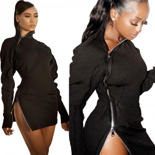 Zipped up sweater
